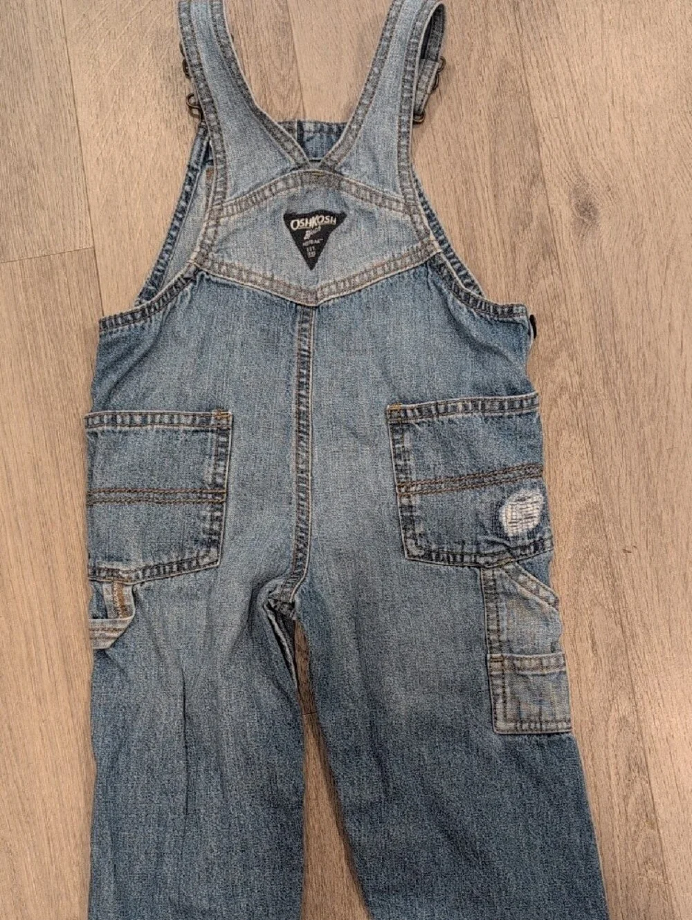 OshKosh Light Wash Denim Kids Overalls